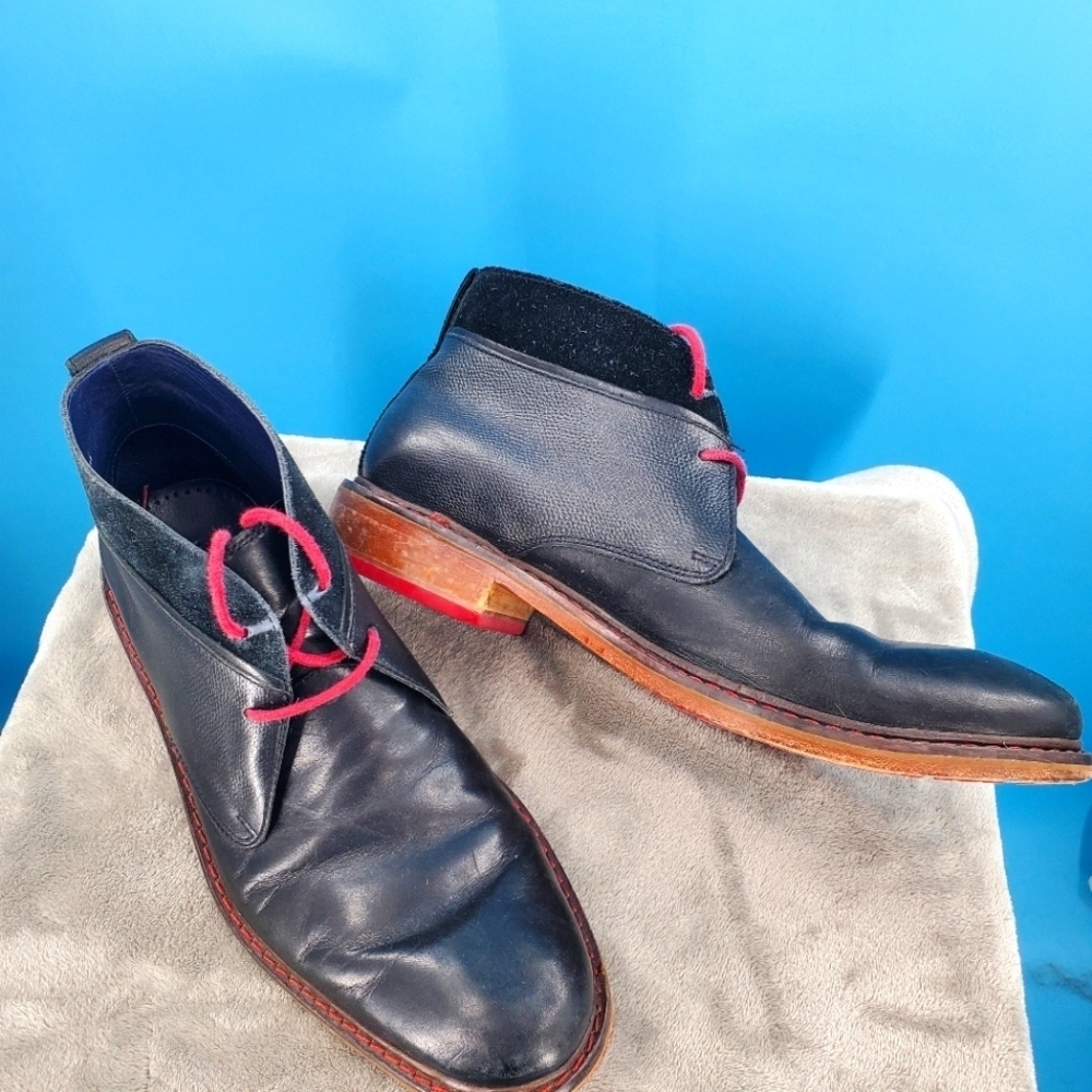 Cole Haan black leather ankle boots Men's 10